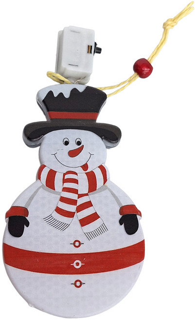 LED聖誕掛燈 雪人, 暖白光, 1個