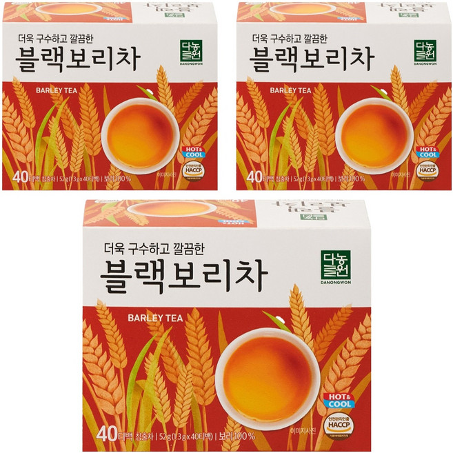 다농원 블랙보리차, 1.3g, 40개입, 3개