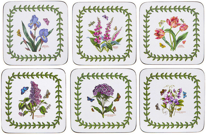 포트메리온 보타닉 가든 컵받침 기프트세트 6p, 혼합색상, 105 x 105 x 5 mm, 1세트