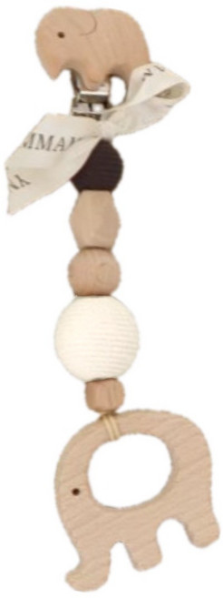 와이엠마마 핸드메이드 모빌, 우드코끼리화이트, 1개