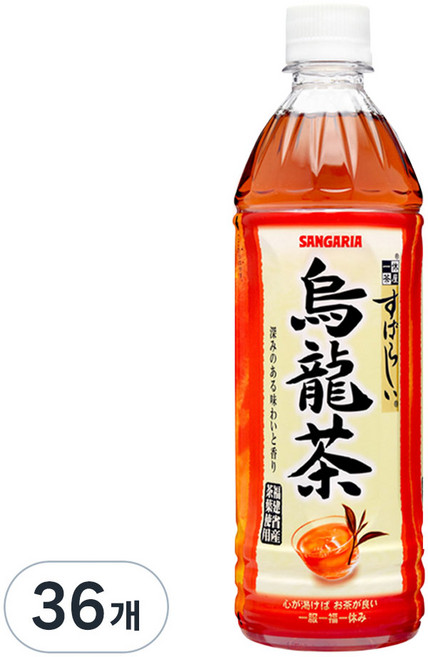 산가리아 스바라시 우롱차, 500ml, 36개