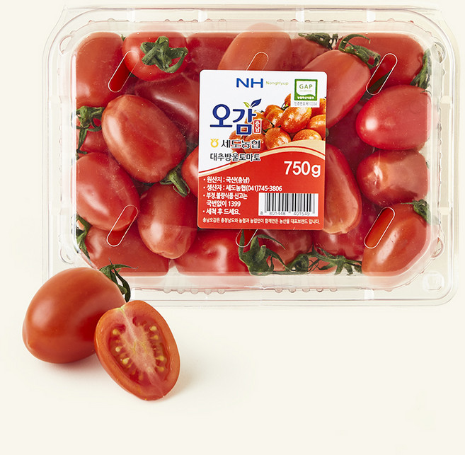 충남오감 세도농협 GAP 인증 대추방울토마토, 750g, 1팩