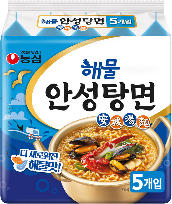 안성탕면 해물맛 112g, 5개