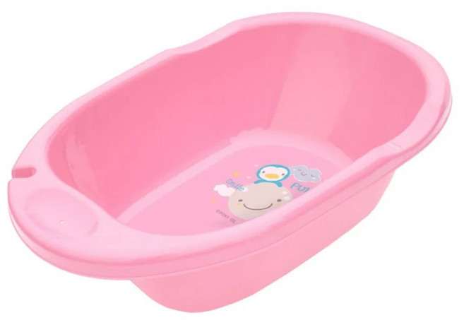 PUKU 藍色企鵝 Smile嬰兒澡盆 38L, 粉色, 1個