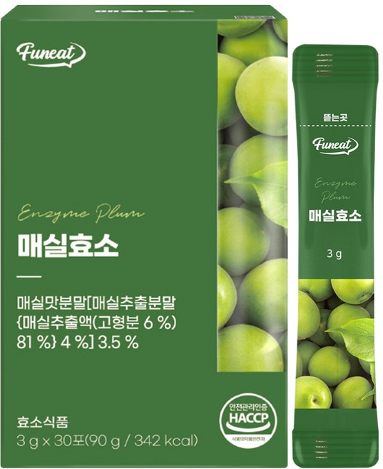 Funeat 青梅酵素 30條入, 90g, 1盒