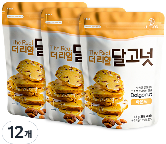 달고넛 더리얼 아몬드, 85g, 12개