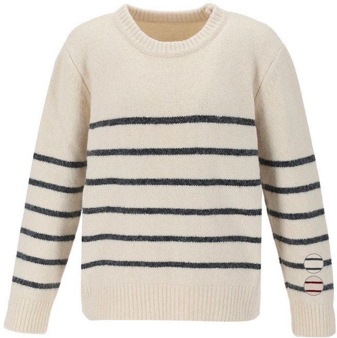 숲 여성용 소프트 스트라이프 니트 SABLK31