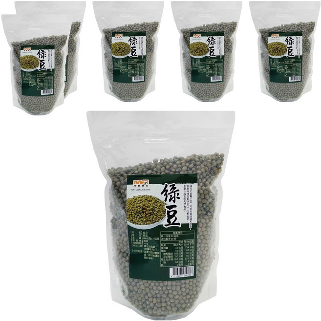 茂喜食品 進口嚴選商品綠豆, 600g, 6包