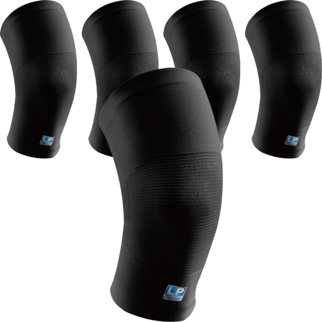 LP SUPPORT 高伸縮型膝護套 647R1-BK-M, 5個