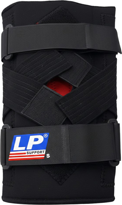 LP SUPPORT 穩定型彈簧膝關節護具 LP-734, 1個, 黑色