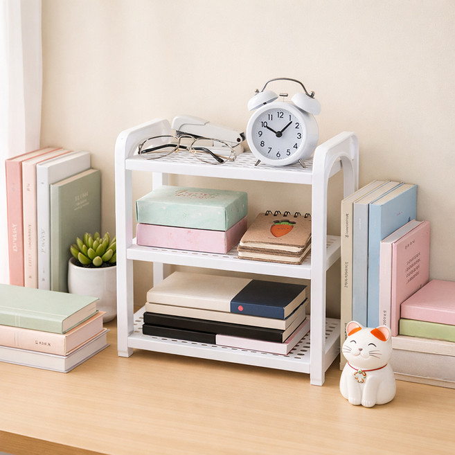 MF스토어 조립식 다용도 미니 선반, 화이트, 3단