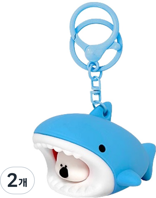 ii GEN 一正 躲貓貓鯊魚軟軟玩偶鑰匙圈 北極熊, 2個