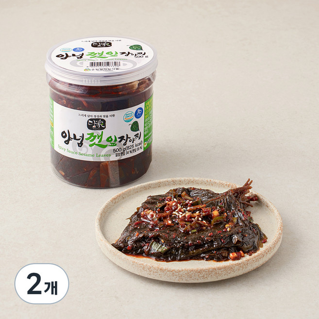 담가 양념깻잎 장아찌, 500g, 2개