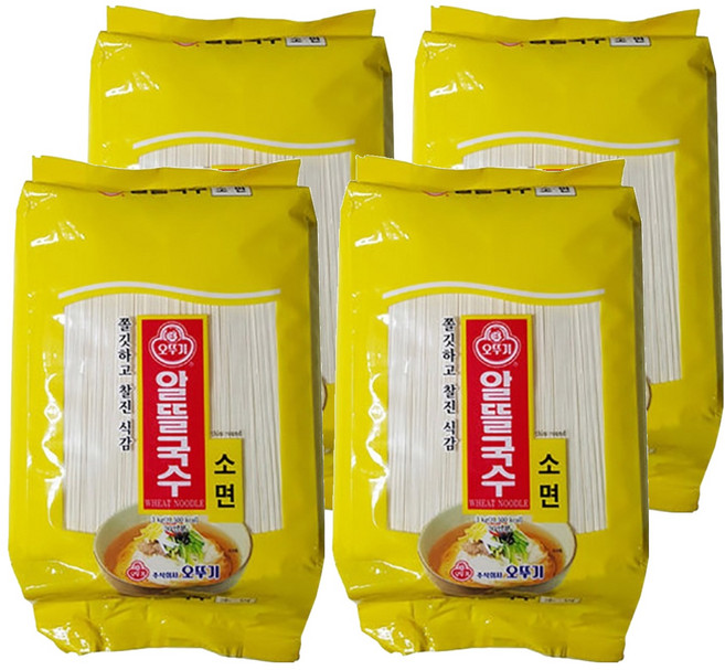 오뚜기 알뜰 국수 소면, 3kg, 4개