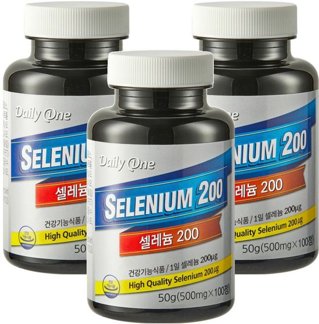 데일리원 셀렌 200, 100정, 3개