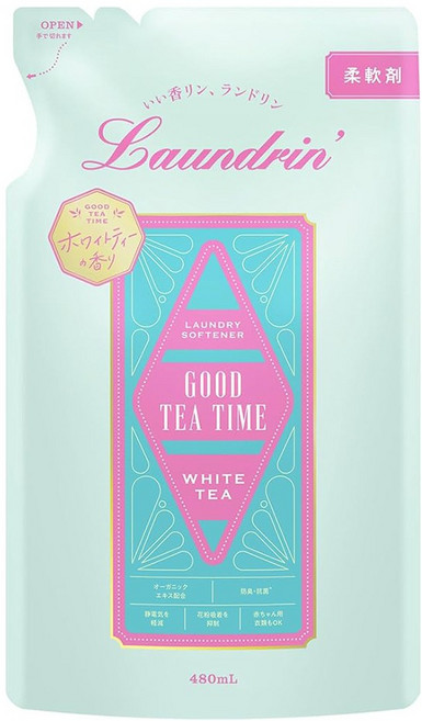 Laundrin' 朗德林 Good Tea Time柔軟精補充包 白茶香, 480ml, 1包