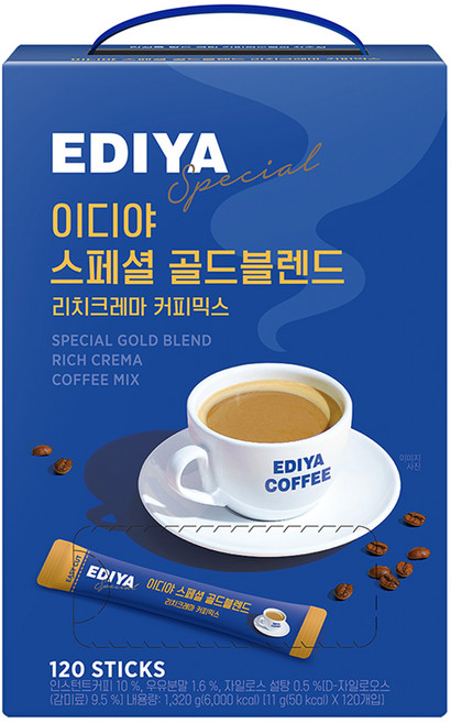 EDIYA COFFEE 經典三合一即溶咖啡, 11g, 120條, 1盒