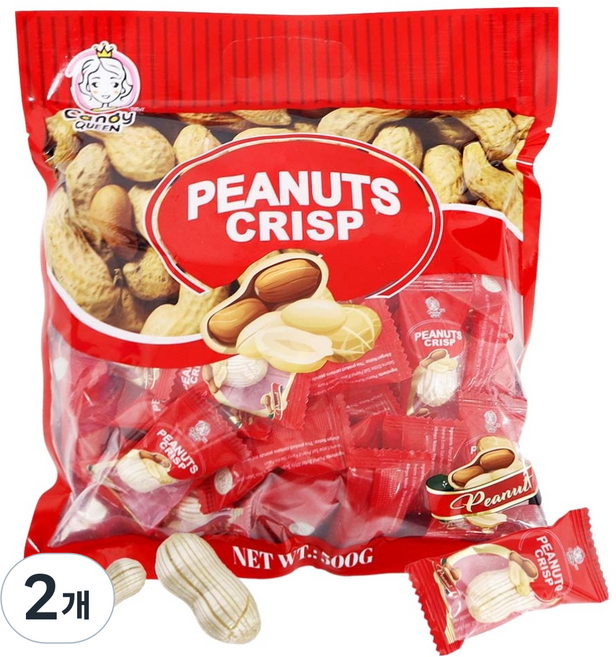 캔디퀸 피넛 크리스프 사탕, 500g, 2개