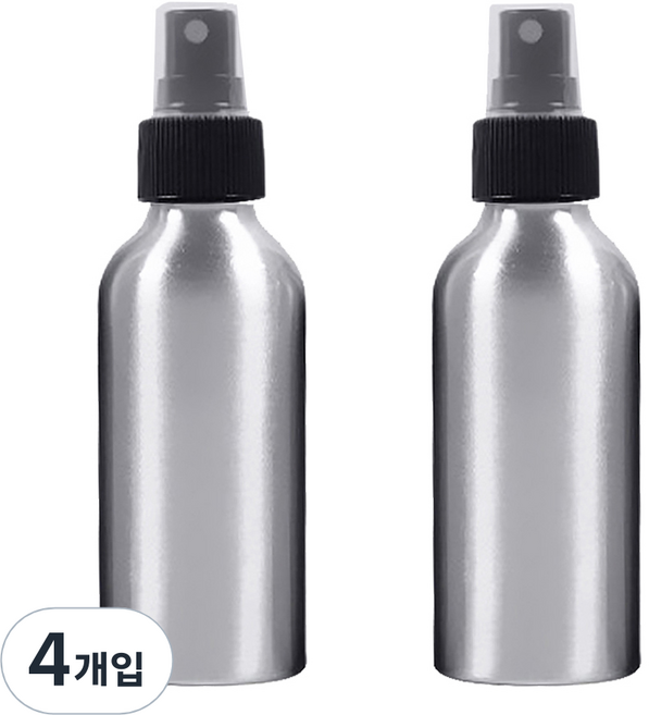 DM 美妝噴霧鋁製空瓶 120ml, 黑色, 4個