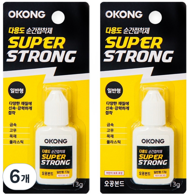 OKONG 瞬間膠 一般型 13g, 6個