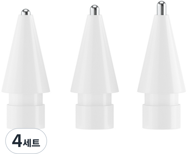 요이치 애플펜슬 반영구 교체용 펜촉 볼펜형 + 연필형 + 샤프형 세트, 화이트, 4세트