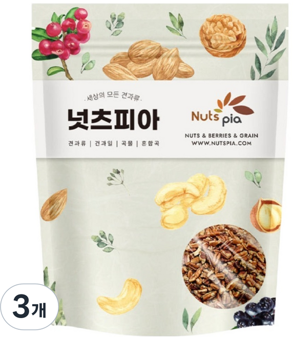 넛츠피아 피칸 분태, 3개, 200g