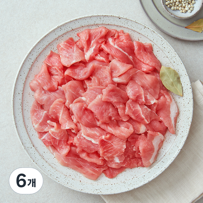 한돈 앞다리 불고기용 (냉장), 1000g, 6개