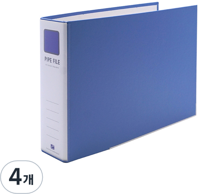 희망사무포인트 2공 파이프 바인더 A4 4X7 군 Br447E, 하늘색, 4개