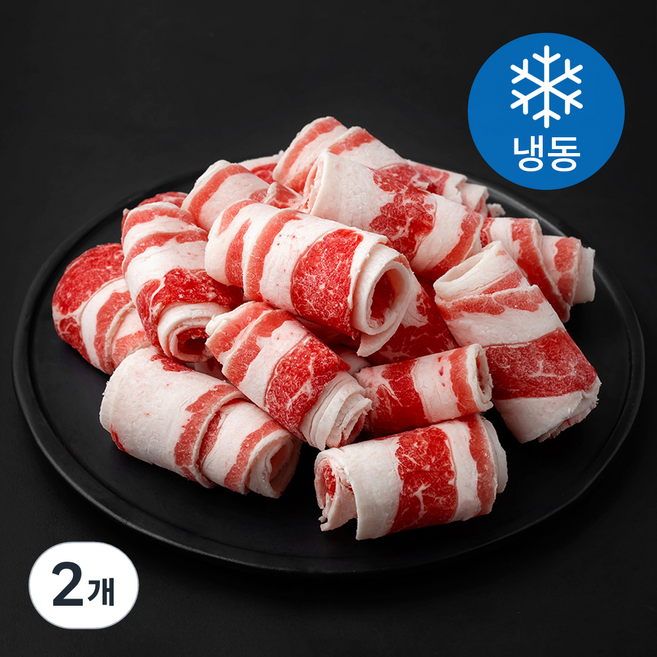 미국산 미트코리아 대패 우삼겹 (냉동), 2개, 800g