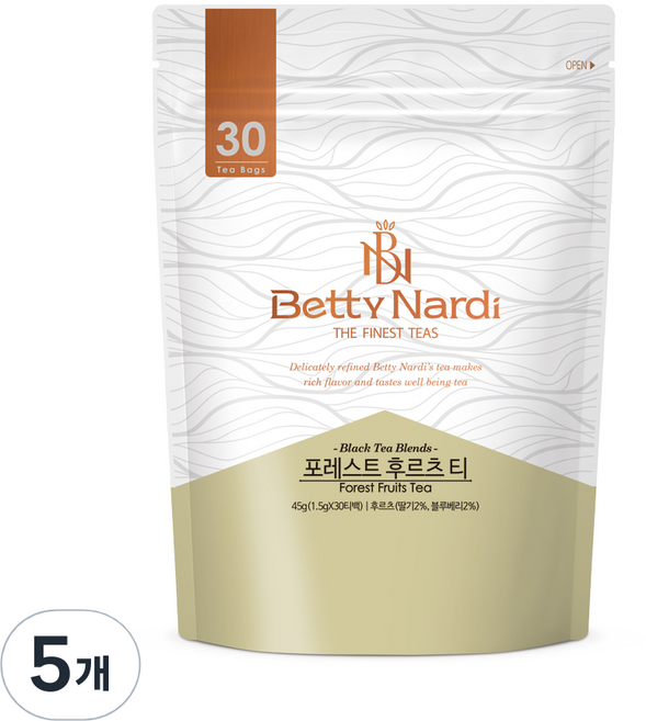 베티나르디 포레스트 후르츠 티 30티백, 1.5g, 30개입, 5개