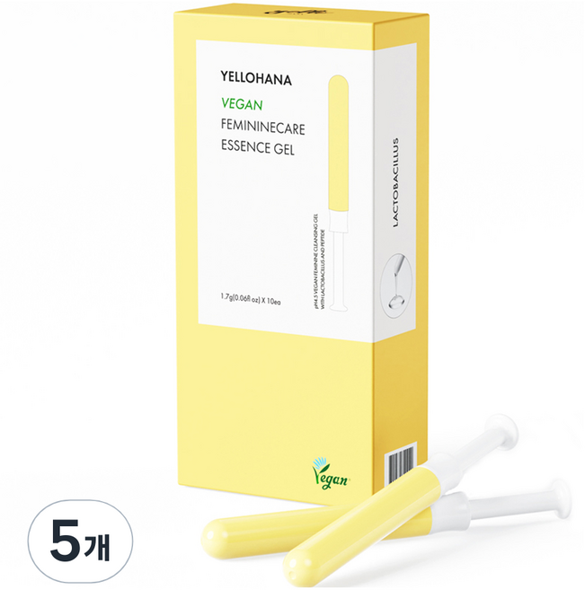 옐로하나 비건 페미닌케어 에센스젤 여성청결제 10p, 17g, 5개