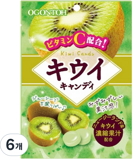 OGONTOH 黃金糖 黃金桃 奇異果糖, 6個, 50g