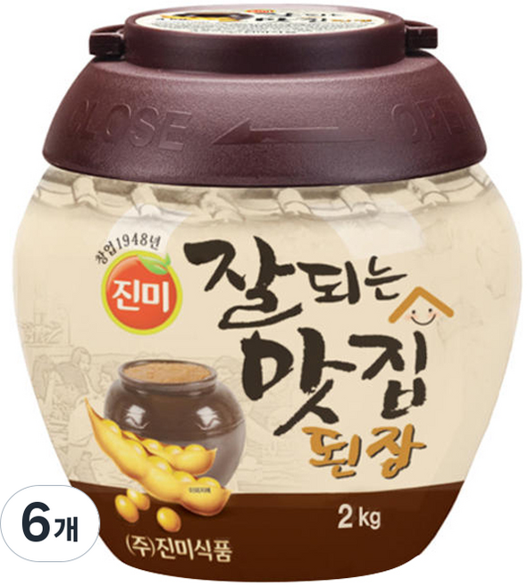 진미 잘되는맛집된장, 2kg, 6개