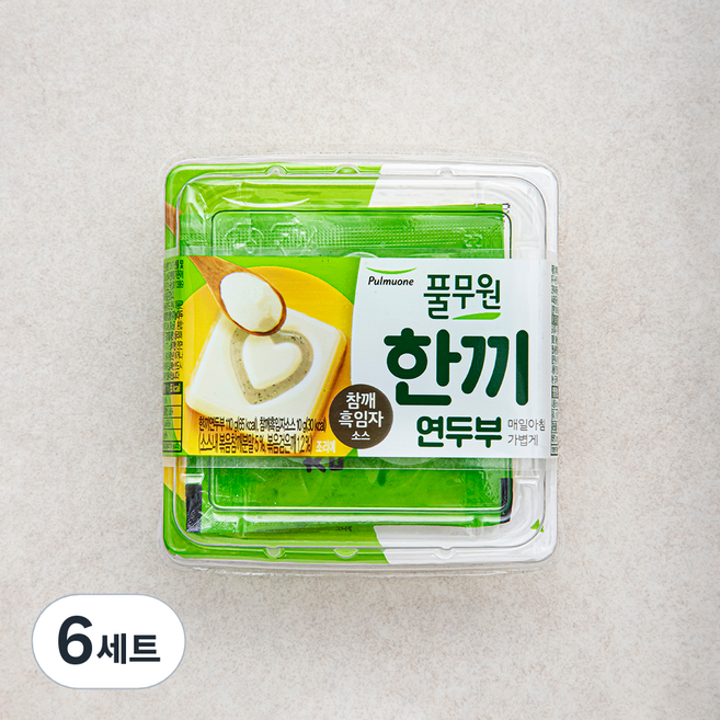 풀무원 한끼연두부 110g + 참깨흑임자 소스 10g 세트, 120g, 6세트