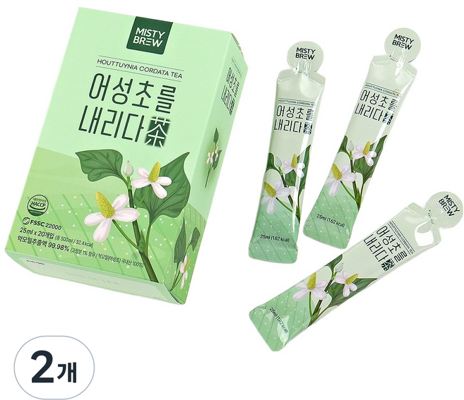 미스티브루 어성초를 내리다 액상차, 25ml, 20개입, 2개