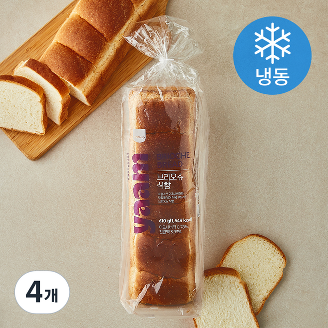 삼립 YAAM 브리오슈 식빵 (냉동), 610g, 4개