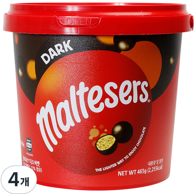 몰티져스 다크 버켓, 465g, 4개
