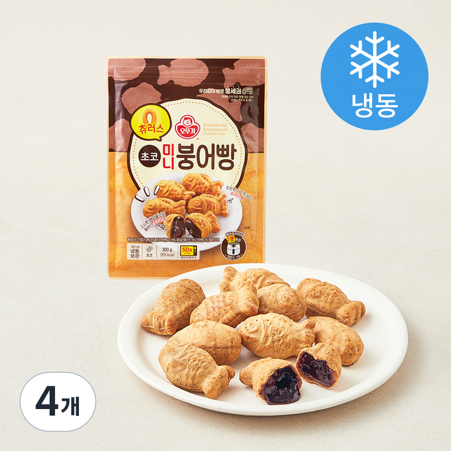 오뚜기 츄러스 미니붕어빵 초코 (냉동), 300g, 4개, 1개입