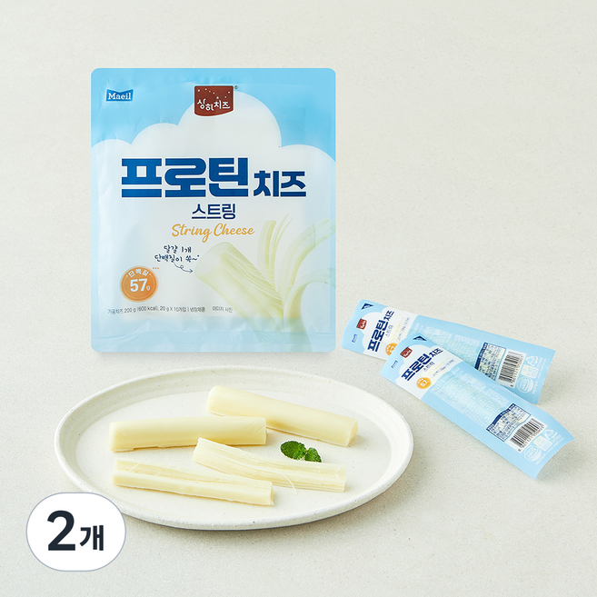 상하치즈 프로틴치즈 스트링, 20g, 2개, 10개입