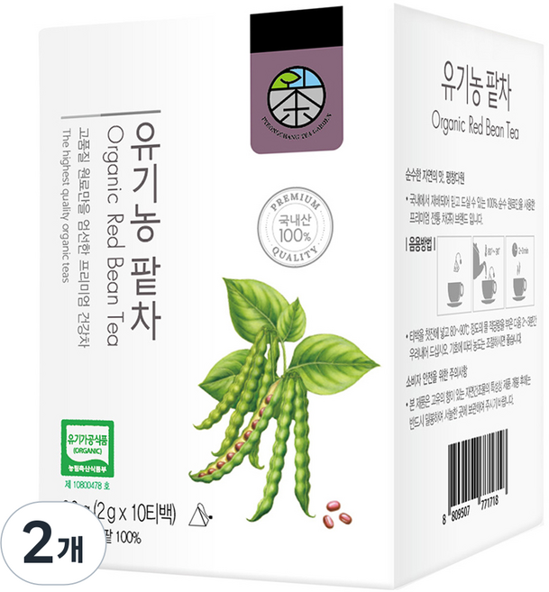 평창다원 유기농 팥차, 2g, 10개입, 2개