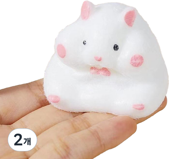 Tobline 提升專注力 Q彈麵包麻糬捏捏樂 Squishy 軟軟, 牛奶倉鼠, 2個