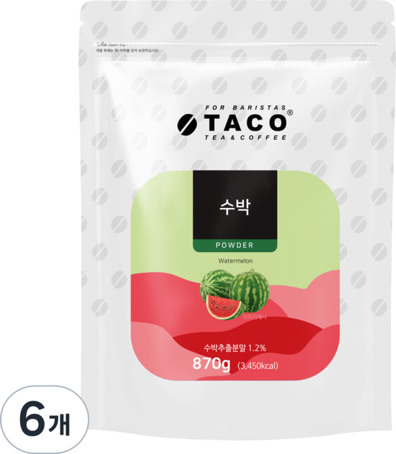 타코 수박 파우더, 870g, 1개입, 6개
