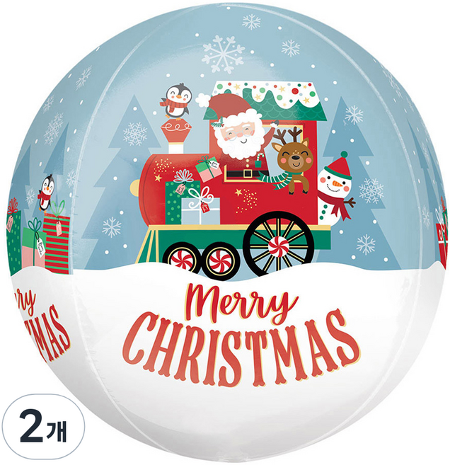 아나그램 은박풍선 옹브레 익스프레스 크리스마스 40cm, 혼합색상, 2개