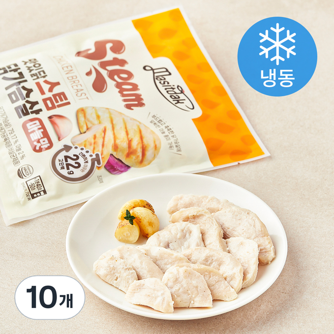 맛있닭 스팀 닭가슴살 마늘맛 (냉동), 100g, 10개, 1개입