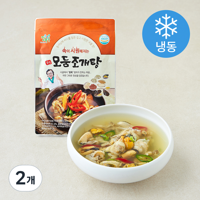 정옥 모둠 조개탕 (냉동), 500g, 2개