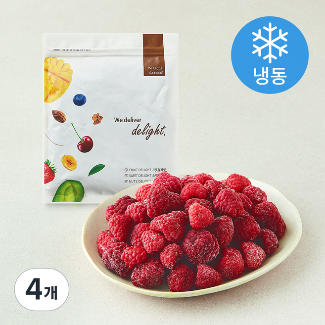 딜라잇가든 폴란드산 라즈베리홀 (냉동), 4개, 500g