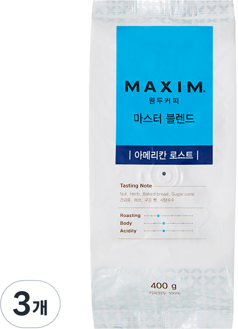 DONGSUH 東西食品 美式烘焙咖啡豆, 原豆(未研磨), 400g, 3個