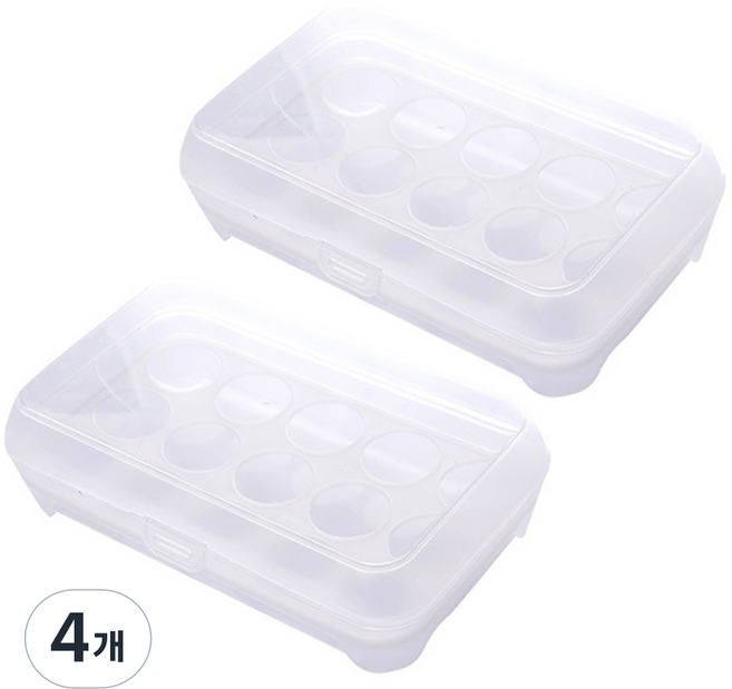 블럭마트 15구 에그케이스, 화이트, 4개