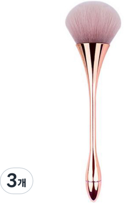 미니맥시 치크 볼터치 파우더 브러쉬, 로즈골드, 3개