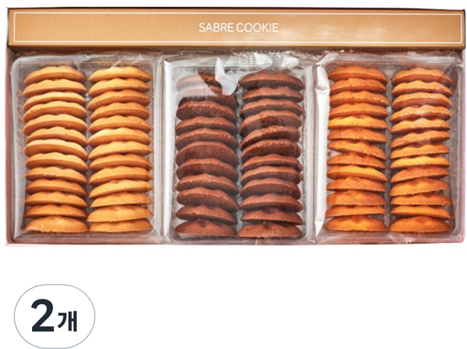 신라명과 세가지맛 사브레쿠키, 260g, 2개